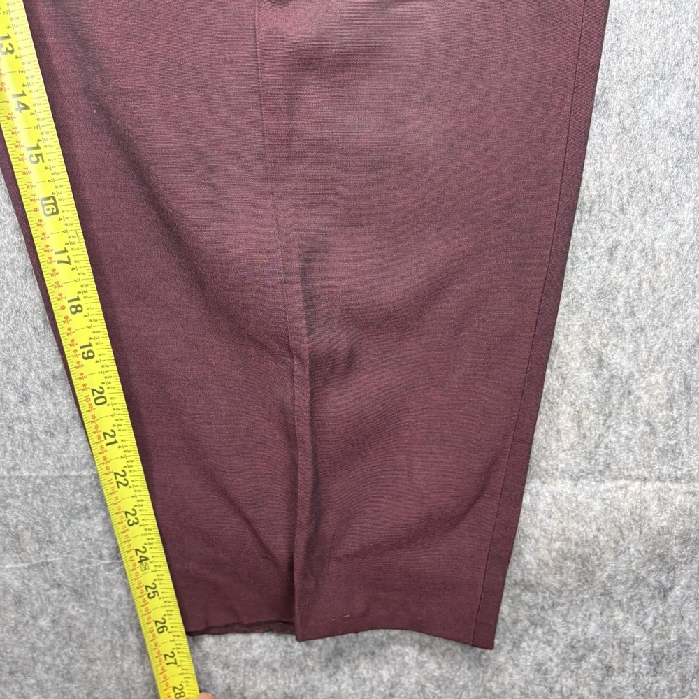 True Vintage Policy Designs Trouser Pants Rayon Maroon Men's 34x26 Balloon 60s - Picture 6 of 15